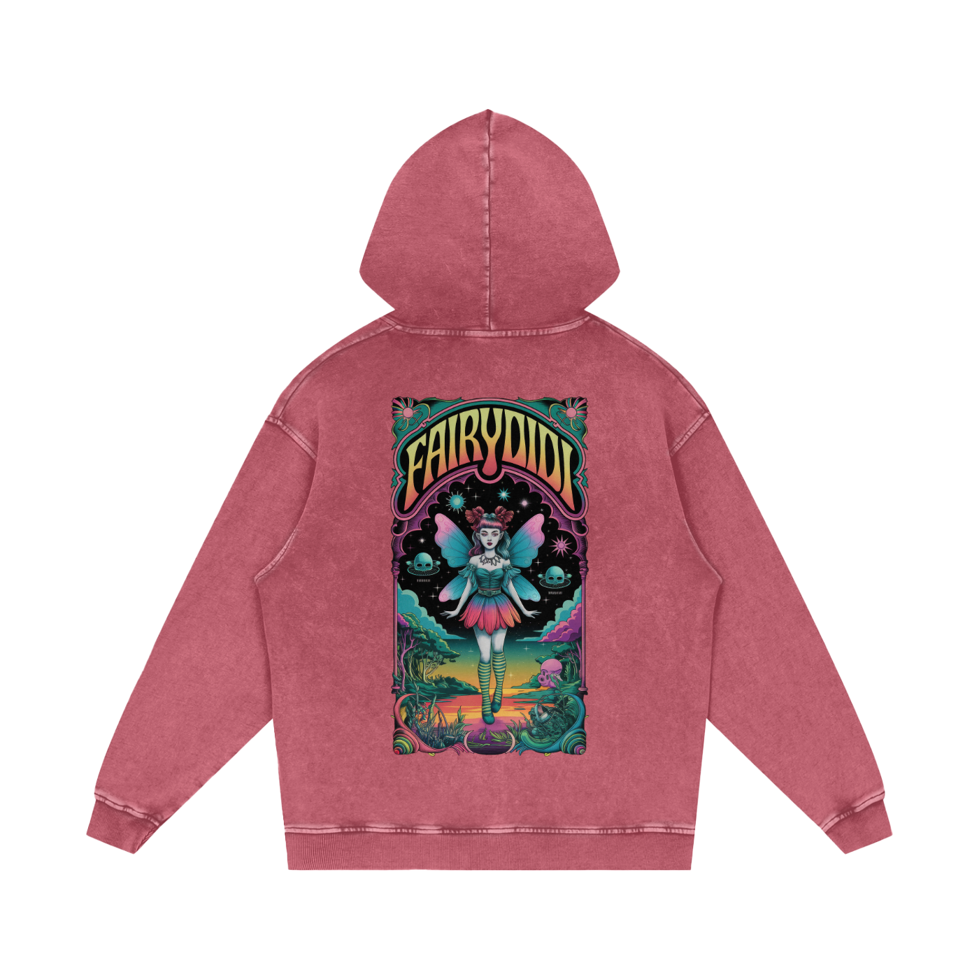 FairyDIDI Acid Wash Oversize Hoodie