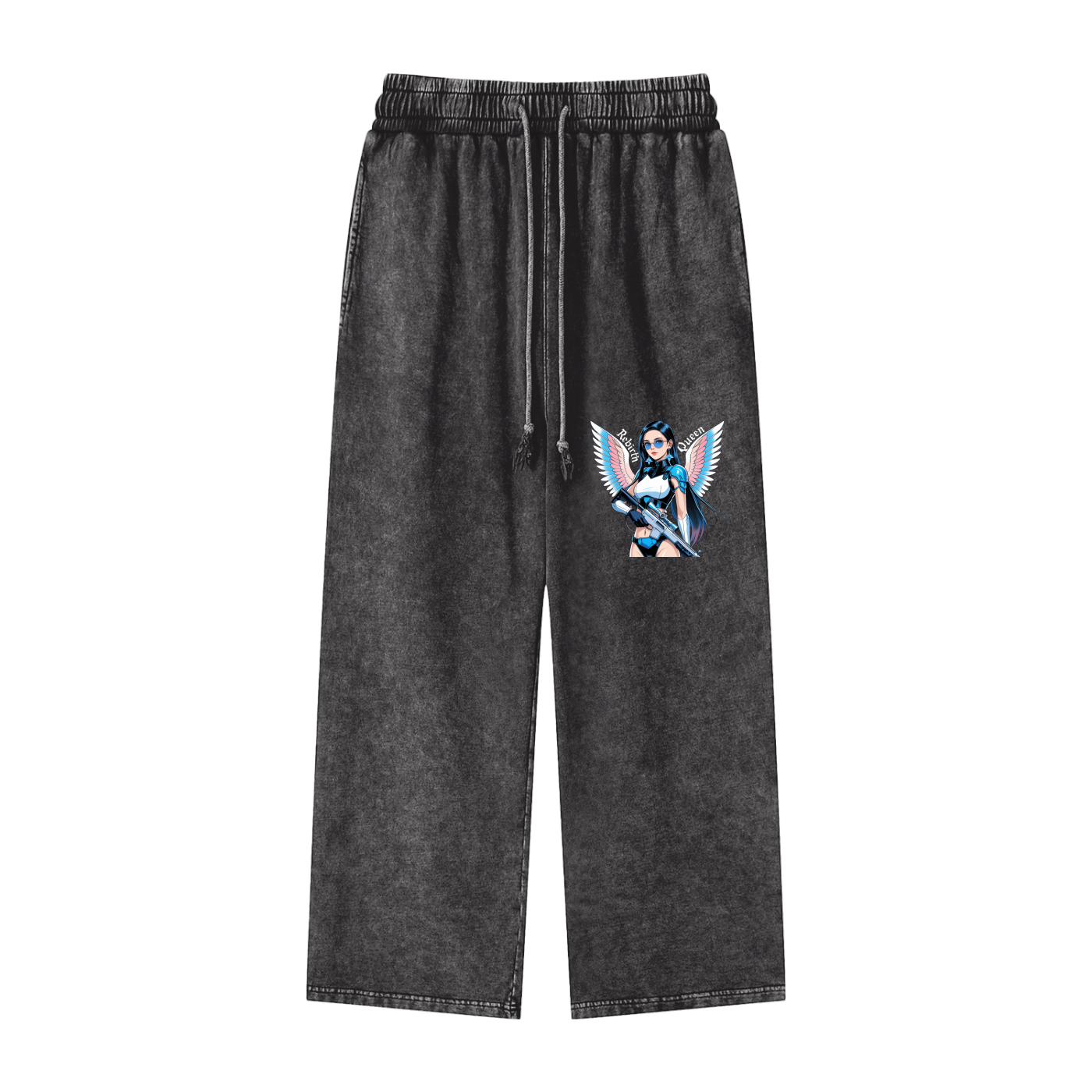 Livy J Acid Wash Straight Leg Pants