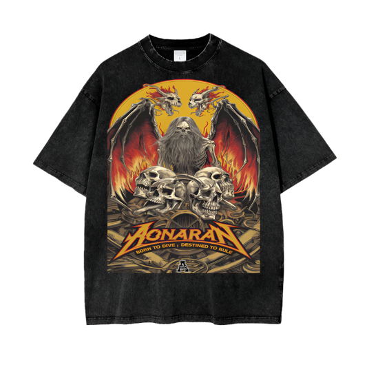 Aonaran Graphic Acid Wash Oversize T-Shirt