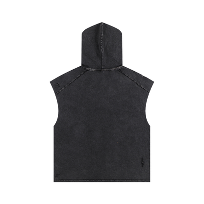 Aonaran GamerX Snow Washed Boxy Hooded Tank Top