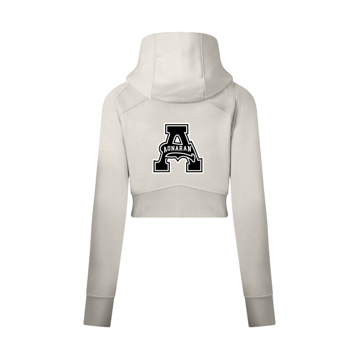 Aonaran Womens Cropped Zip-Through Hoodie