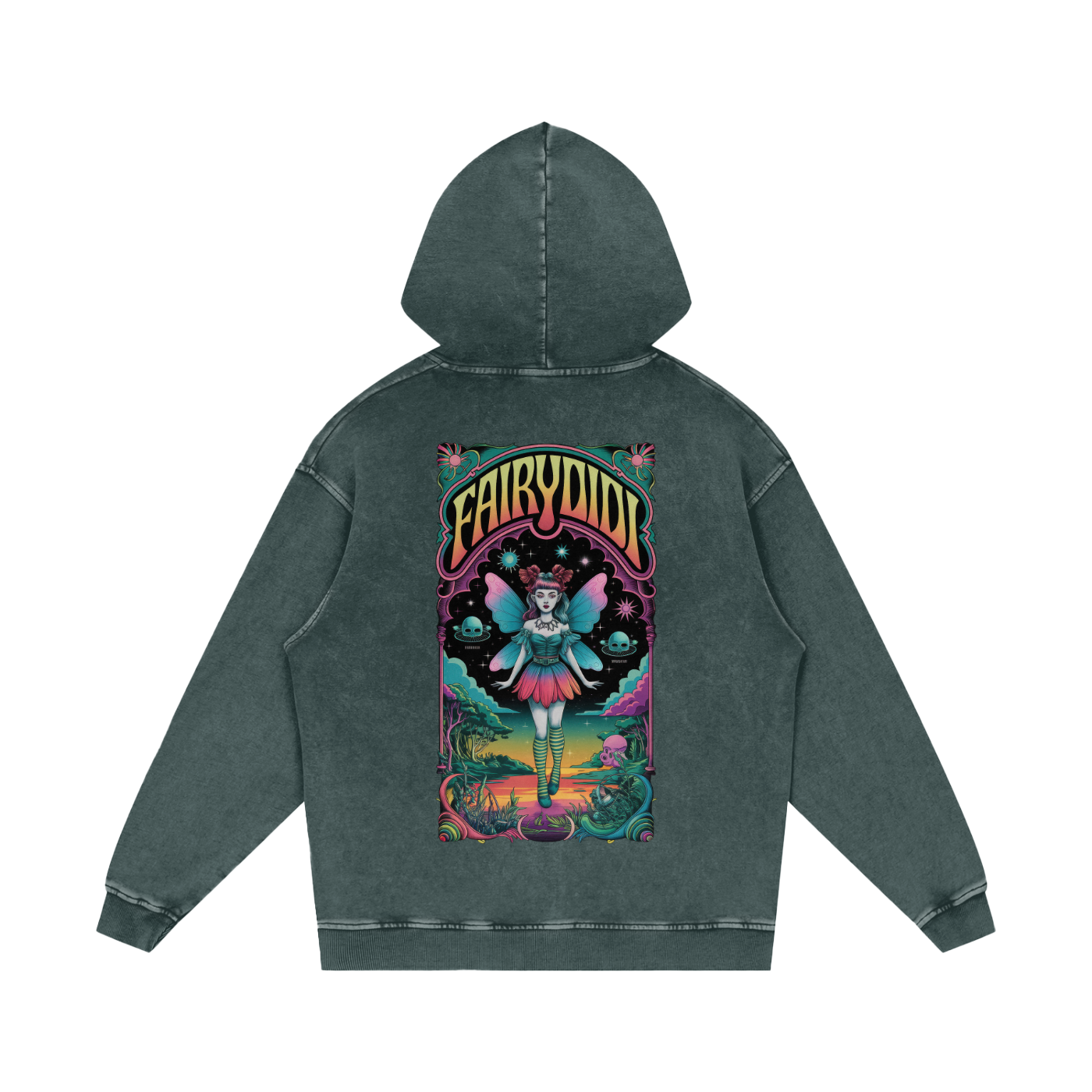 FairyDIDI Acid Wash Oversize Hoodie